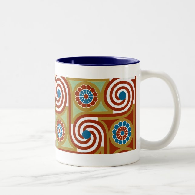 Ägyptisches Design #4 in Emporio Moffa Zweifarbige Tasse (Rechts)