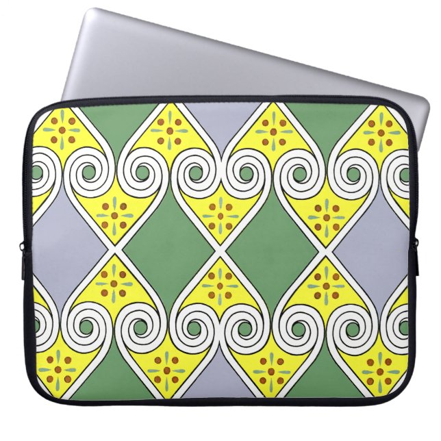 Ägyptisches Design #9 in Emporio Moffa Laptopschutzhülle (Vorderseite)