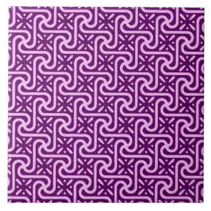 Ägyptisches Fliesenmuster, Amethyst und Orchidee Fliese