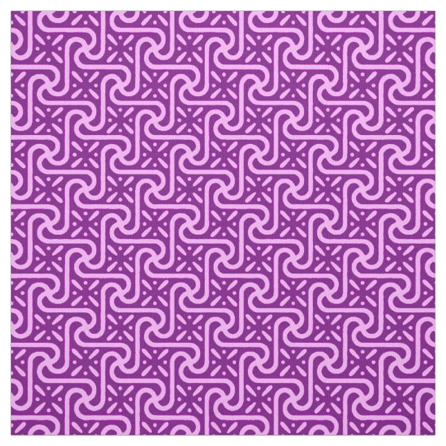 Ägyptisches Fliesenmuster, Amethyst und Orchidee Stoff (Muster)