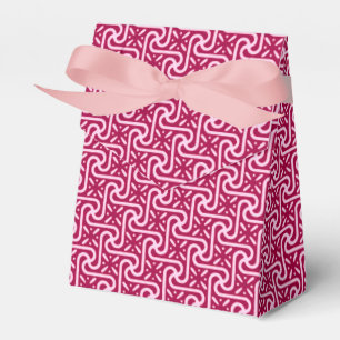 Ägyptisches Fliesenmuster, bordeauxrot und rosa Geschenkschachtel