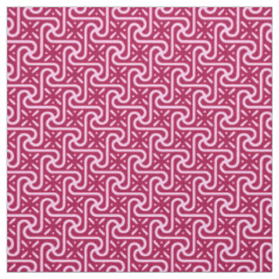Ägyptisches Fliesenmuster, bordeauxrot und rosa Stoff