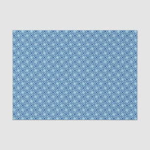 Ägyptisches Fliesenmuster, Indio und Light Sky Blu Seidenpapier