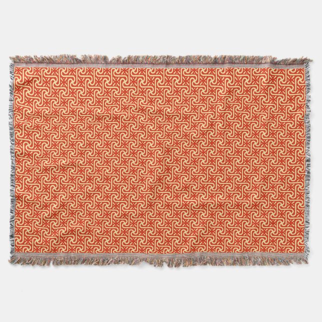 Ägyptisches Fliesenmuster, Korallenorange Decke (Vorderseite)