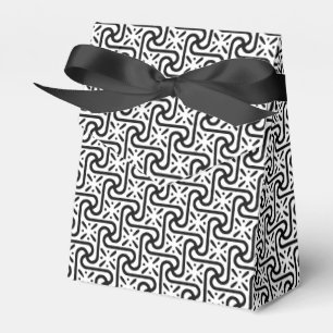 Ägyptisches Fliesenmuster, schwarz und weiß Geschenkschachtel
