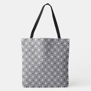 Ägyptisches Fliesenmuster, schwarz-weiß Tasche