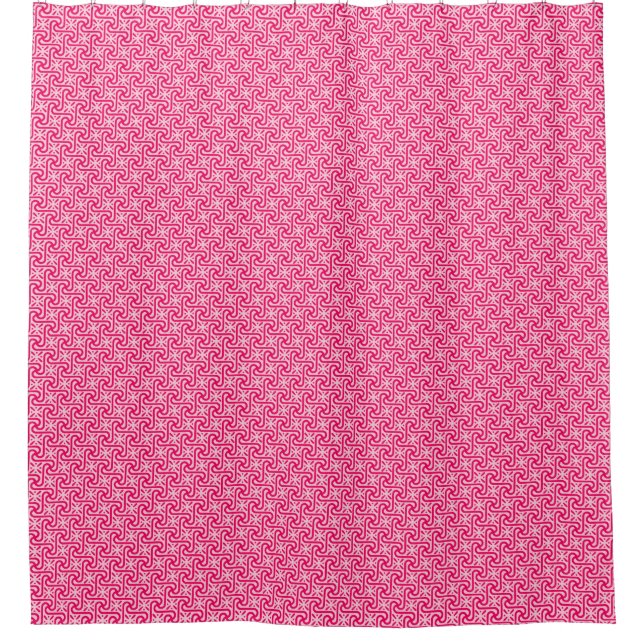 Ägyptisches Fliesenmuster, tief und leicht rosa Duschvorhang (Vorderseite)