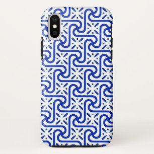 Ägyptisches Fliesenmuster, weiß und kobaltblau Case-Mate iPhone Hülle