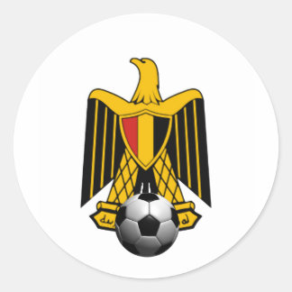 Ägyptisches FußballEmblem Eagle Runder Aufkleber