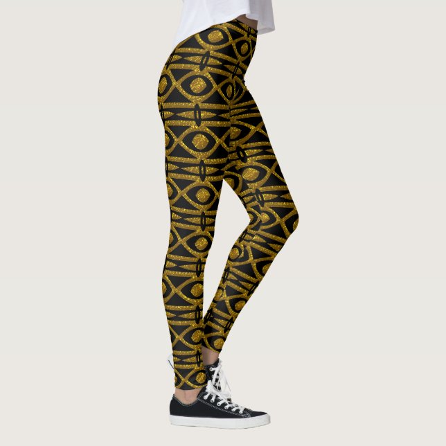 Ägyptisches Goldmuster Leggings (Rechts)