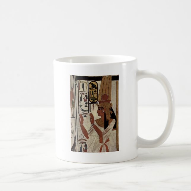Ägyptisches Göttinhieroglyphenmuster Kaffeetasse (Rechts)