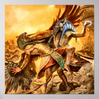 Ägyptisches Göttplakat Poster