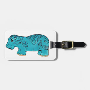 Ägyptisches Happy Hippo Gepäckanhänger