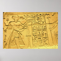 Ägyptisches Hieroglyphen-Poster