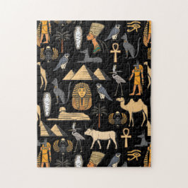 Ägyptisches Hieroglyphen-Symbol-Muster Hintergrund