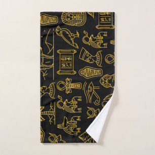 Ägyptisches Hieroglyphisches Symbol-Muster Handtuch