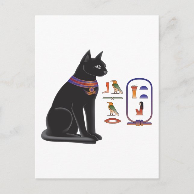 Ägyptisches Katzen-Goddess-Bastet Postkarte (Vorderseite)