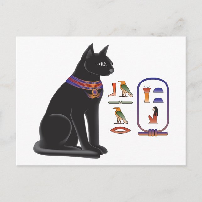 Ägyptisches Katzen-Goddess-Bastet Postkarte (Vorderseite)