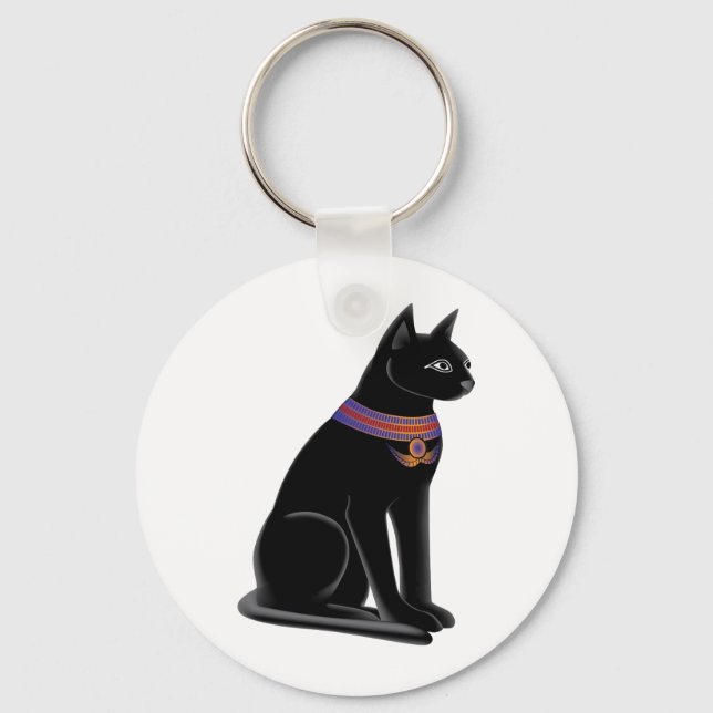 Ägyptisches Katzen-Goddess-Bastet Schlüsselanhänger (Vorderseite)