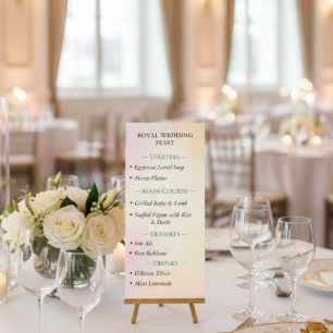 ägyptisches Lotus Wedding Menu Menükarte