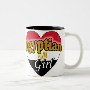 Ägyptisches Mädchen Zweifarbige Tasse