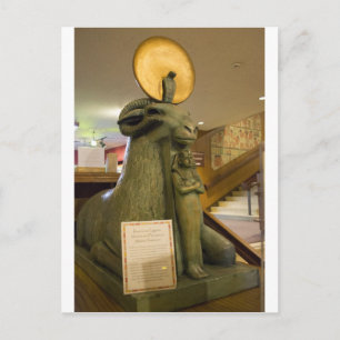 Ägyptisches Museum San José, Ram-Statue Postkarte