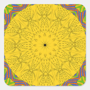 Ägyptisches Muster-Kunstwerk Quadratischer Aufkleber