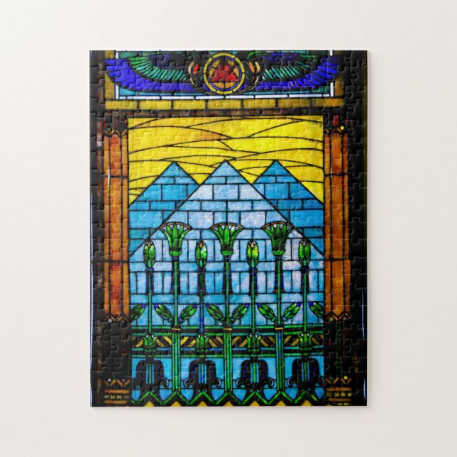 Ägyptisches Pyramiden-Puzzle aus Glas (Vertikal)