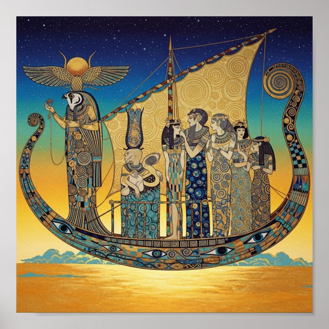 Ägyptisches Solarschiff Poster (Vorne)