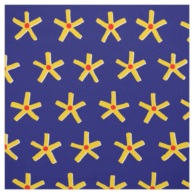 Ägyptisches Star-Muster V2 - Deep Navy Blue Stoff (Muster)