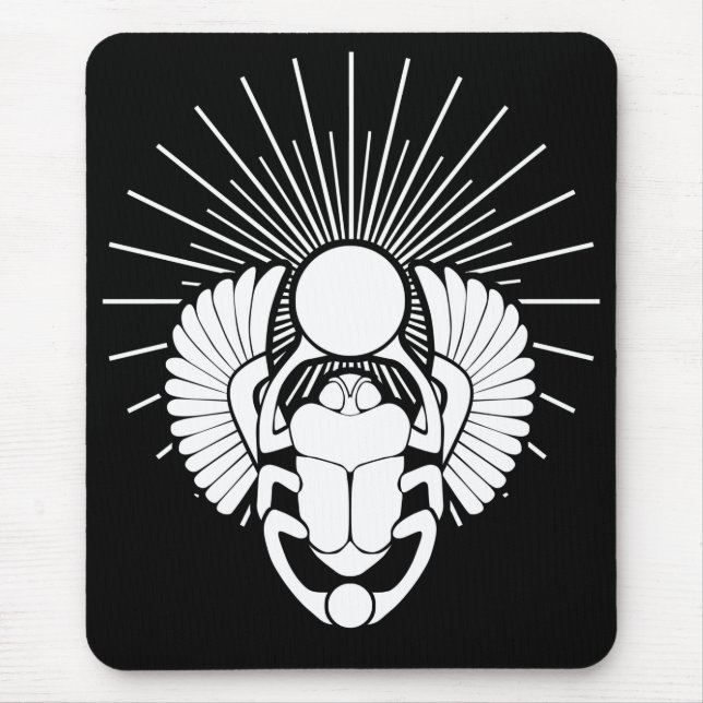 Ägyptisches Winged-Skarabäus-Symbol Mousepad (Vorne)