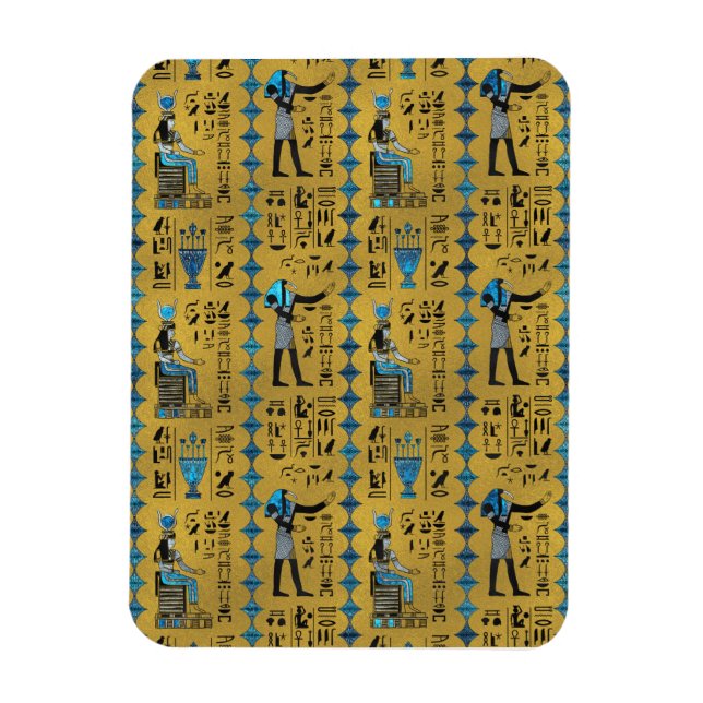 Ägyptisches Ziermuster Magnet (Vertikal)