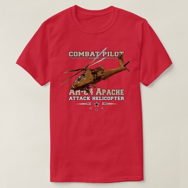 AH64 Apache-Angriffshubschrauber 1 T-Shirt (Design vorne)