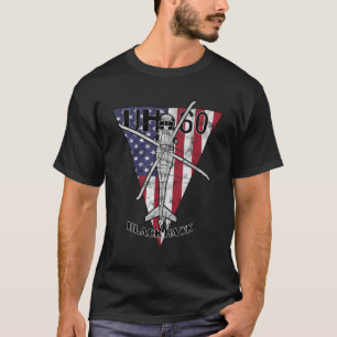Äh-60 Black Hawk Military Helicopter Patriotic Vin T-Shirt
