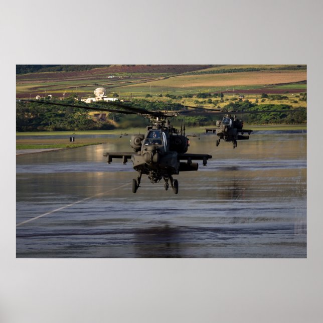 AH-64 Apache-Hubschrauber Poster (Vorne)