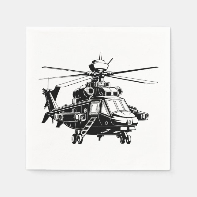 Ah 64 Apache Hubschrauber Serviette (Vorderseite)