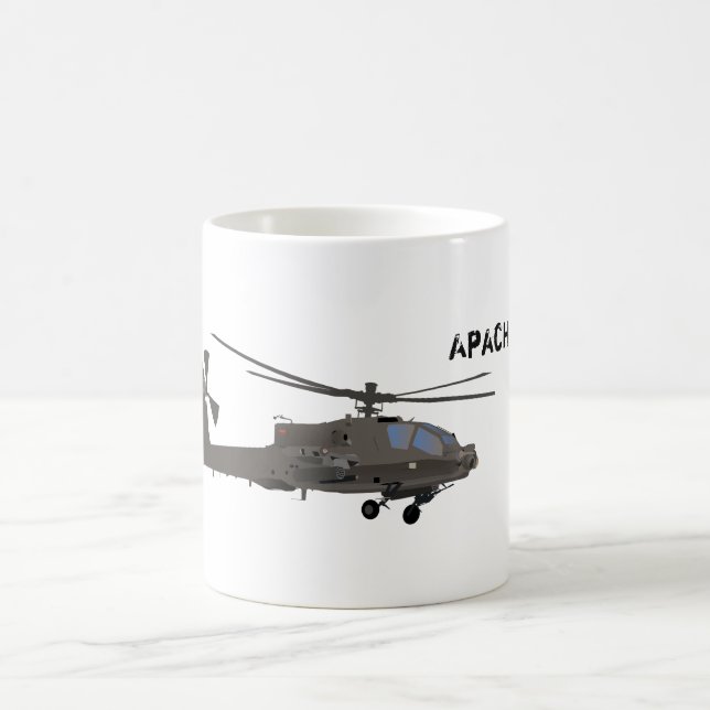 AH-64 Apache Hubschrauber-Tasse Kaffeetasse (Mittel)