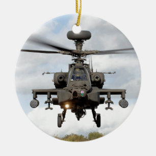 ah 64 apache longbow hubschrauber militär keramik ornament