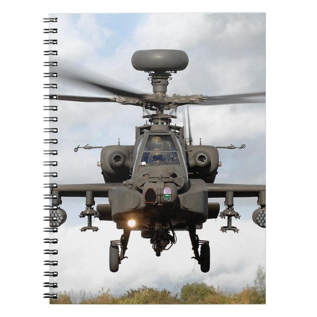 ah 64 apache longbow hubschrauber militär notizblock (Vorderseite)