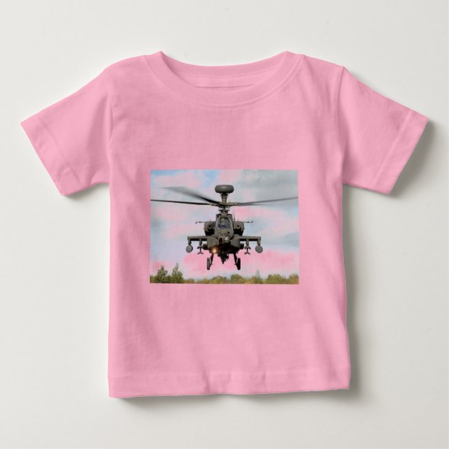 ah 64 Apachelongbow helocopter Militär Baby T-shirt (Vorderseite)