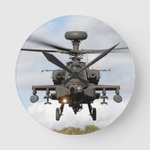 ah 64 Apachelongbow helocopter Militär Runde Wanduhr
