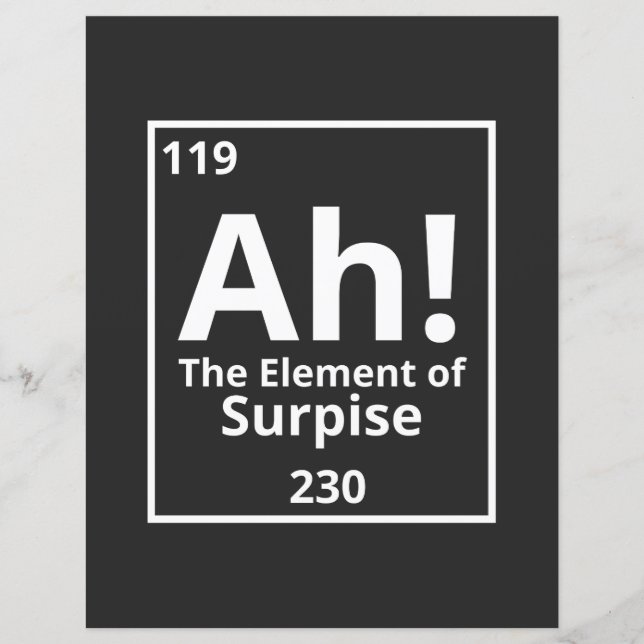 ah das Element der überraschenden lustigen periodi (Vorderseite)