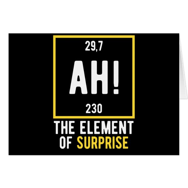 Ah das Element der Überraschung (Vorderseite (Horizontal))