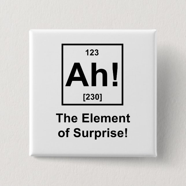 Ah! Das Element der Überraschung Button (Vorderseite)