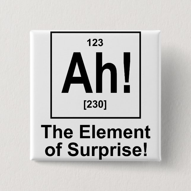 Ah! Das Element der Überraschung Button (Vorderseite)
