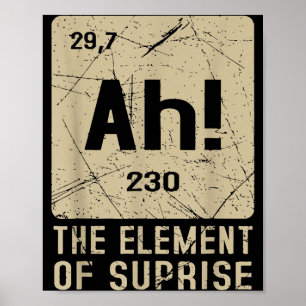 Ah Das Element Der Überraschung Lustige Chemie Wis Poster
