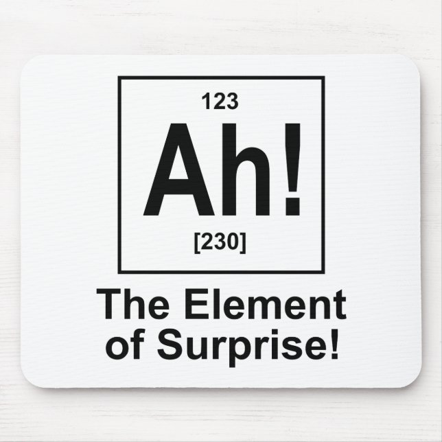 Ah! Das Element der Überraschung Mousepad (Vorne)