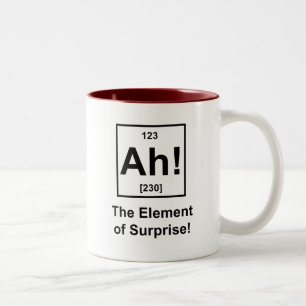 Ah! Das Element der Überraschung Zweifarbige Tasse