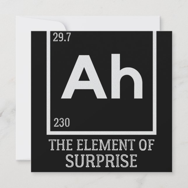 Ah das Element der Überraschungen Save The Date (Vorderseite)