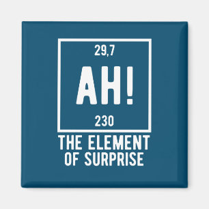 Ah! Das Element überraschend Funny Chemistry Butt Magnet